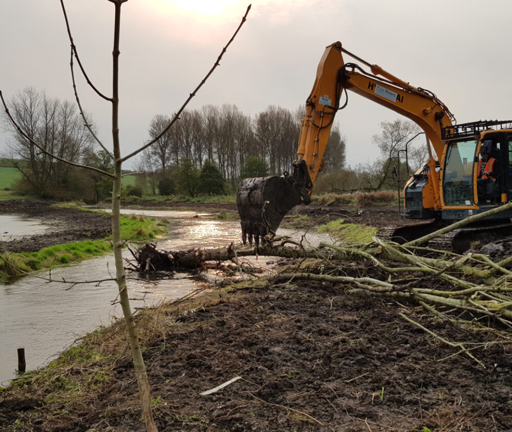 Five Rivers working on a river restoration project